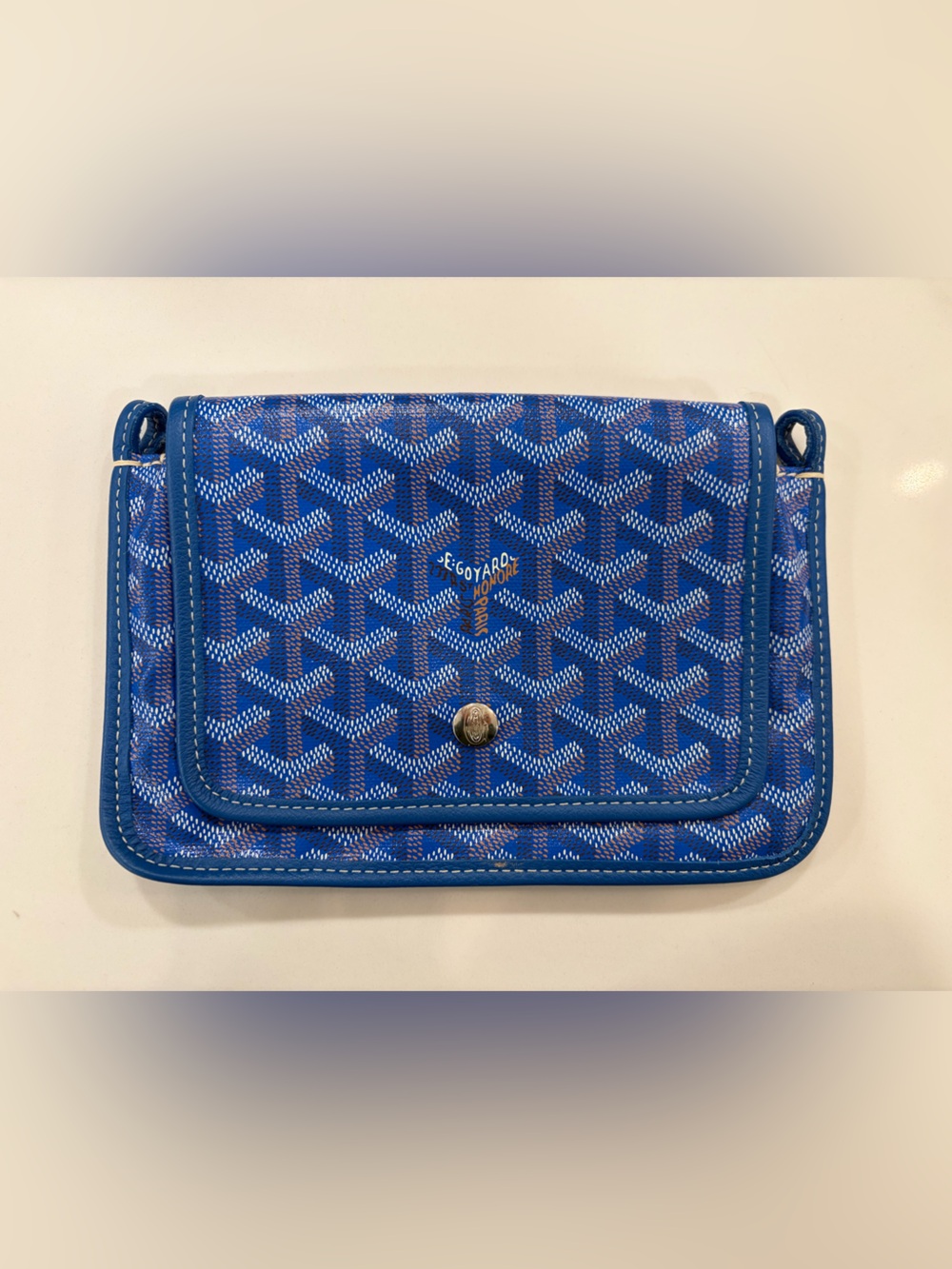 Goyard Plumet Crossbody Wallet – Blue – Like New